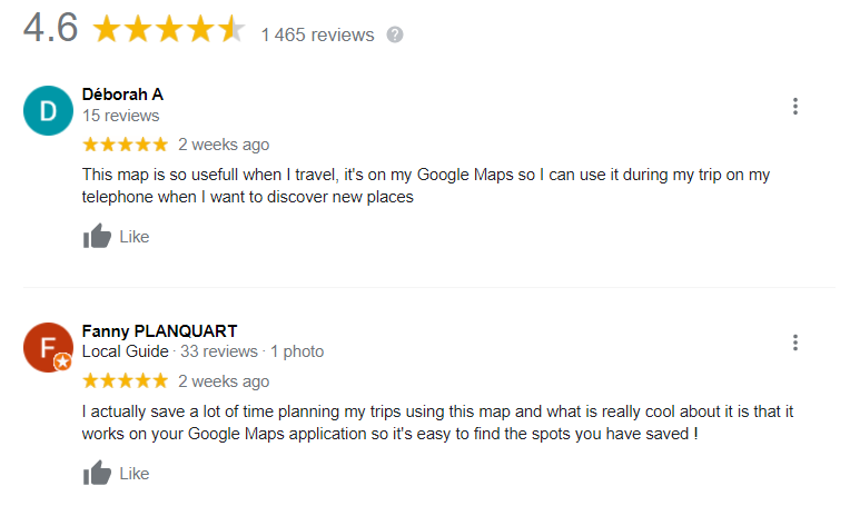 reviews of the travel map of Norway