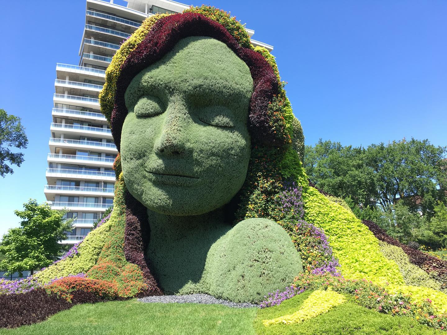 #travelgirl: Throwback to an other discovery I’ve had the chance to see with my own eyes. This garden in Gatineau/ Ottawa was created for the Canada Day 150th celebrations the most impressive free horticulture event called MosaiCanada150 #mosaicanada150 #botanicalart #garden #plants #art #exhibition #ottawa #gatineau