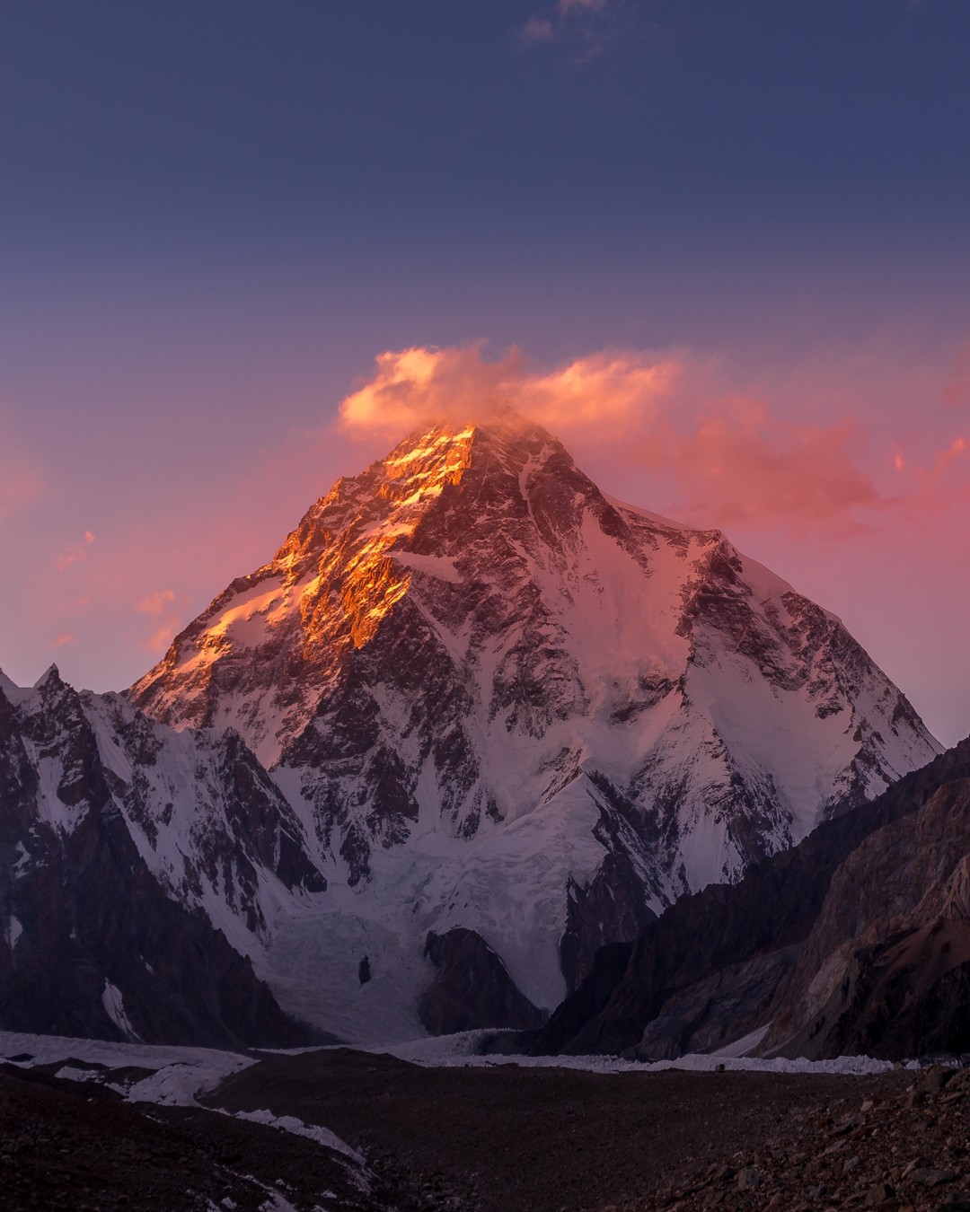 Sunsets in the Karakoam are magical.⁣
⁣
Legendary mountaineer Reinhold Messner described K2 as “the mountain of mountains” after completing the fourth ascent of the peak in 1979. “It is the most beautiful of all the high peaks,” he continued. “An artist has made this mountain.” ⁣
⁣
I can’t think of a more befitting description.⁣
⁣
I joined @losthorizontreks on a trek to K2 base camp combined with a technical crossing of the Gondogoro La Pass. ⁣
-⠀⁣
-⠀⁣
-⠀⁣
-⠀⁣
-⠀⁣
#k2basecamp #k2basecamptrek #k2trek #Karakoram #Pakistan #concordia #k2peak #himalayas #gilgitbaltistan #baltoro #BaltoroGlacier #beautifulpakistan #travelpeacefulpakistan #gondogorola #gondogorolapass #gondogorolatrek #gondogoropass #lonelyplanet #lppathfinders #karakoramrange #viewsofpakistan #incrediblepakistan #incrediblehunza #naturepakistan #destinationpakistan #tkcinsta #thekarakoramclub #dawndotcom