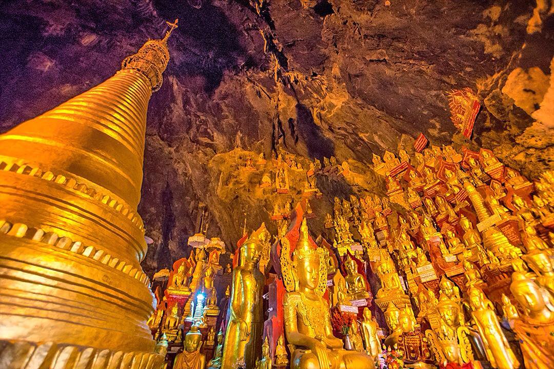 The Pindaya Caves of Myanmar – a surreal subterranean collection of more than 8,000 Buddhas.⠀
⠀
The cave is located on the steep hillside of a on a limestone ridge in the Myelat region of Myanmar.Some of the older statues and images in the cave have inscriptions dating to the late 18th century, or early Konbaung period, and the earliest one dates from 1773. ⠀
⠀
We spent two weeks cycling around Myanmar and it was a great way to see the country as it offers a unique view to travellers.⠀
-⠀
-⠀
-⠀
-⠀
-⠀
-⠀
#lppathfinders #Myanmar #Yangon #Burma #ShwedagonPaya #wellhiked #stayandwander #takeahike #travelawesome #optoutside #getoutstayout #neverstopexploring #keepitwild #thegreatoutdoors #backpacking #travelphotography #BBCTravel