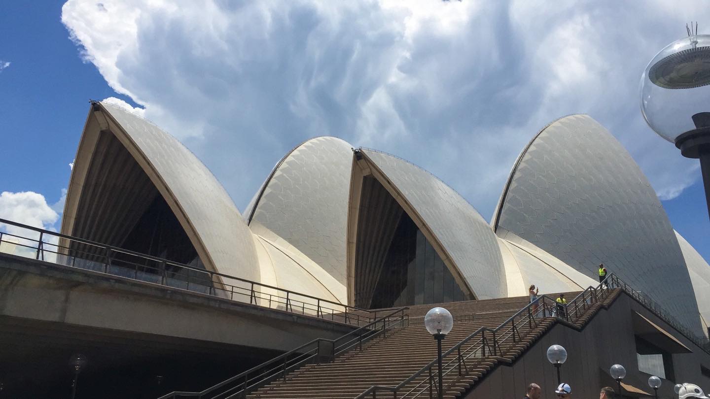 Sydney, Australia 🇦🇺.
.
Everyone has seen this amazing building from the famous views across the harbour but getting up close to it gives a totally different perspective. 
.
#travel #australia #newsouthwales #workingholiday #instatravel #travelgram #oz #straya #nsw #sydneyoperahouse #clouds #travelling #backpacker #backpacking #travelling #travellingtheworld #sydneyaustralia #australiagram #traveladdict #traveltheworld #travelpics