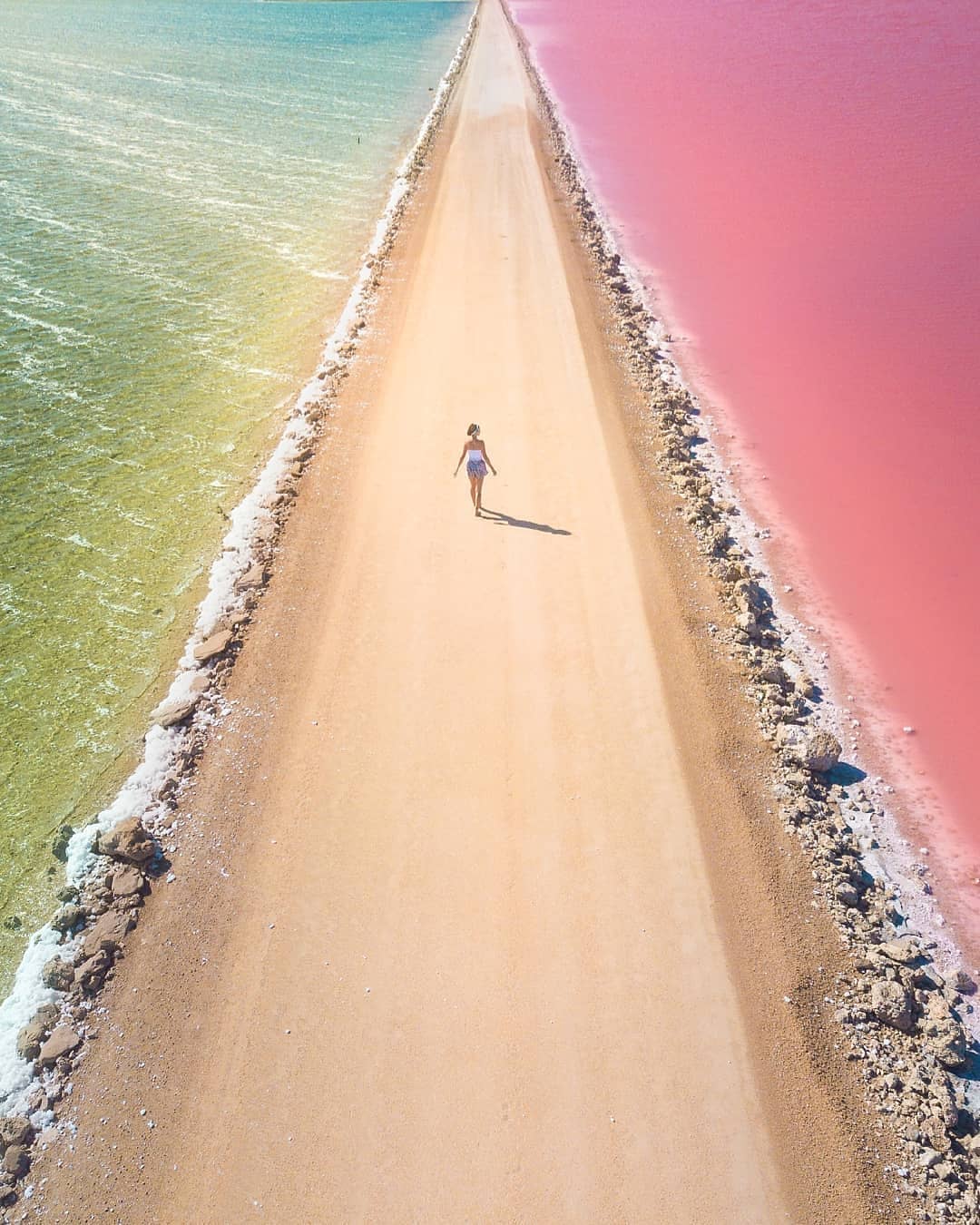 Cactus Beach, South Australia 🔷@Regran_ed from @chloektodd -  Taking a walk down Watermelon Avenue 🍉💚💕
How awesome are these crazy coloured salt lakes!
.
.
.
.
.
#seeaustralia #australialovesyou #exploringaustralia #visitaustralia #ig_australia #australiagram #australia_shotz #cruising_australia #southaustralia #seesouthaustralia #insidesouthaustralia #lakemacdonnell #beautifuldestinations #travelawesome #travelbook #travelgram #travelgoals #adventureaddicts #letsgoeverywhere #vanlifeaustralia #wanderfolk #wanderlust #travelgirl #wearetravelgirls #femmetravel #sheisnotlost #pinklake #eyrepeninsula #tlpicks