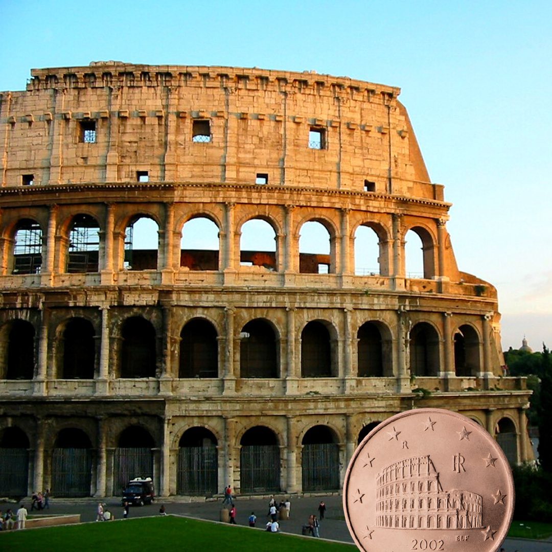 🇺🇸In Italy, we can have Coliseum in our pockets for just 5 Eurocent.

🇮🇹In Italia possiamo avere il Colosseo nelle nostre tasche per soli 5 centesimi di euro.