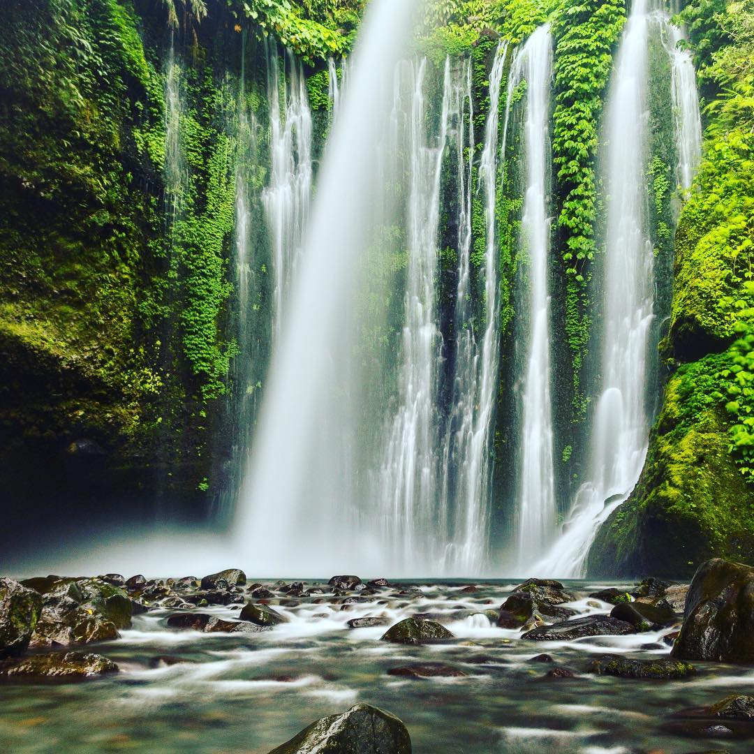 Had a shower under Tiu Kelep this morning 😍 #tiukelep #waterfall #tiukelepwaterfall #tiukelepsenaru #tiukelepwaterfalls #senaru #lombok #shower #indonesia #senaruwaterfall