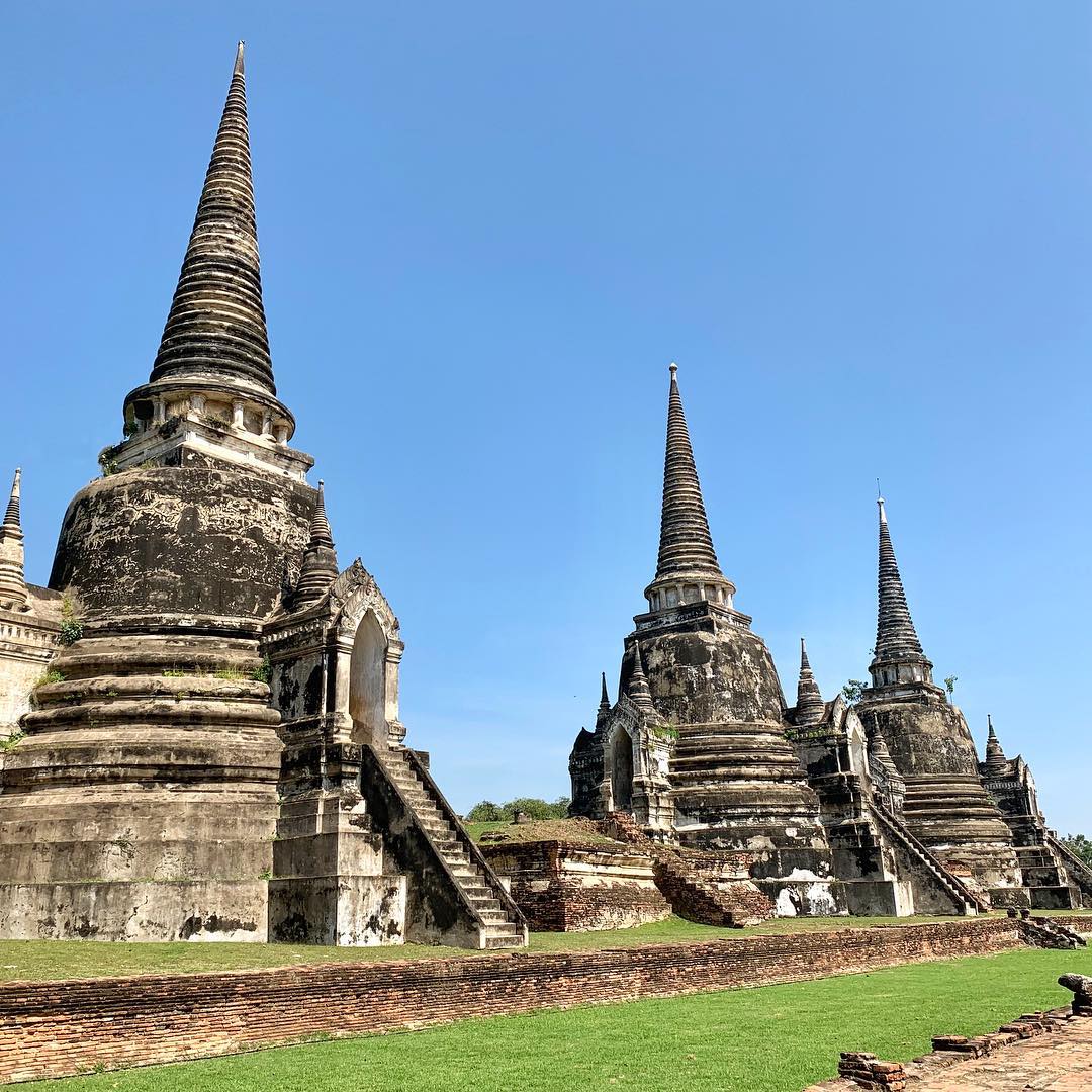 Wat Phra Si Sanphet was the holiest temple on the site of the old Royal Palace in Ayutthaya until the city was completely destroyed by the Burmese in 1767. #ayutthaya #watphrasisanphet #thailand #asia #travel #temple #buddha