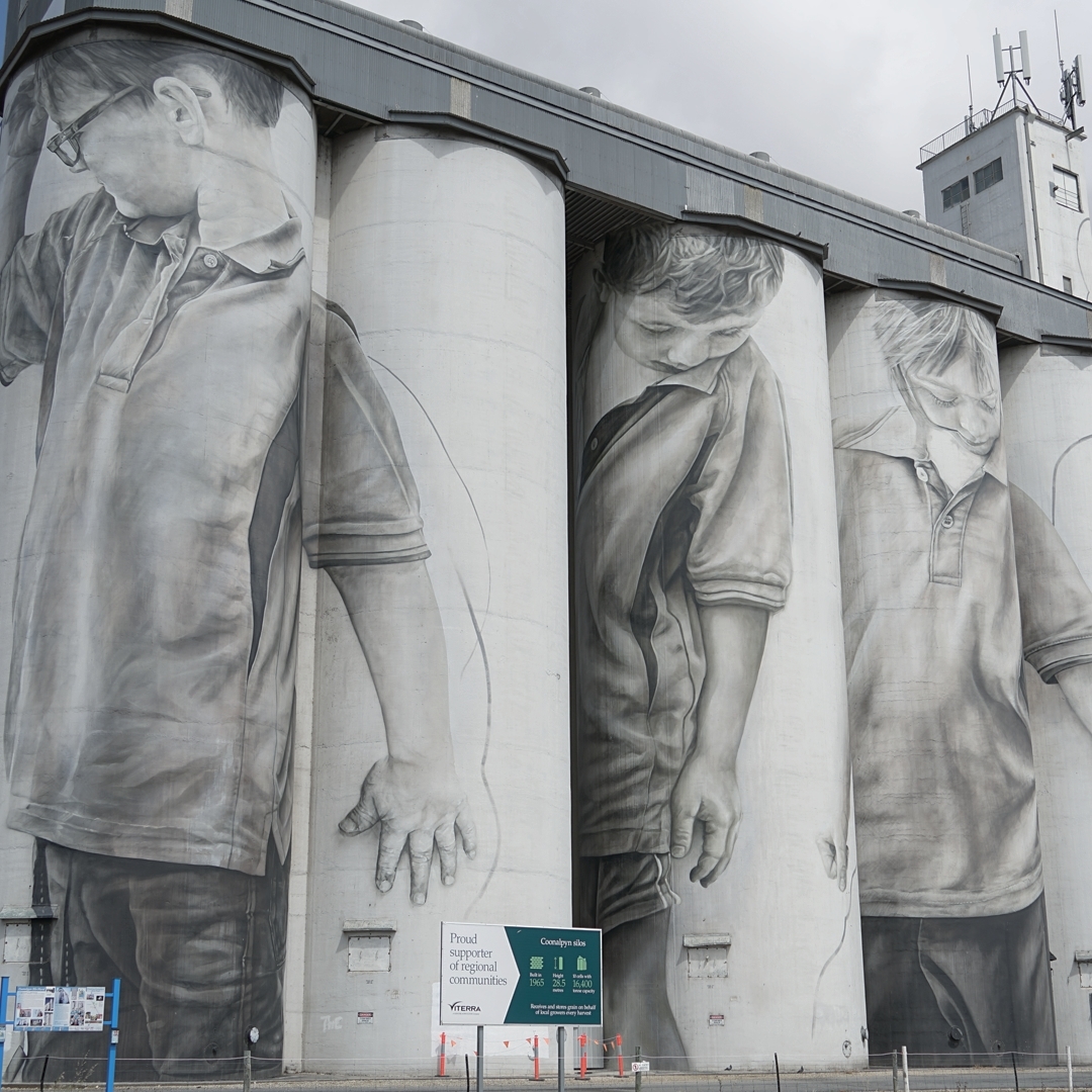Big piece of art Coonalpyn silo mural #art #coonalpynsilos #touristattraction #southernaustralia