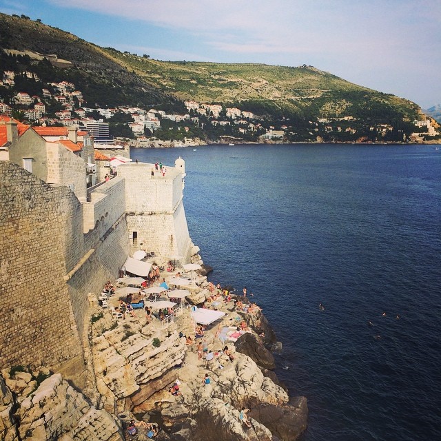 You can't tell me this isn't one of the most unique #swim spots ever! 😝 👍✈️ #dubrovnik #oldtown #walls #fortress #sunny #summer #summer2014 #yayineurope2014 #europe #croatia #sailing #800yearsold #travel #traveler #traveling #travelgram #traveltheworld #travelholic #adventure #amazing #instatravel #potd
